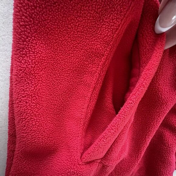 Calvin Klein Women  Full Zip Sweater Performance red Long Sleeve Pockets sz L - Picture 4 of 9